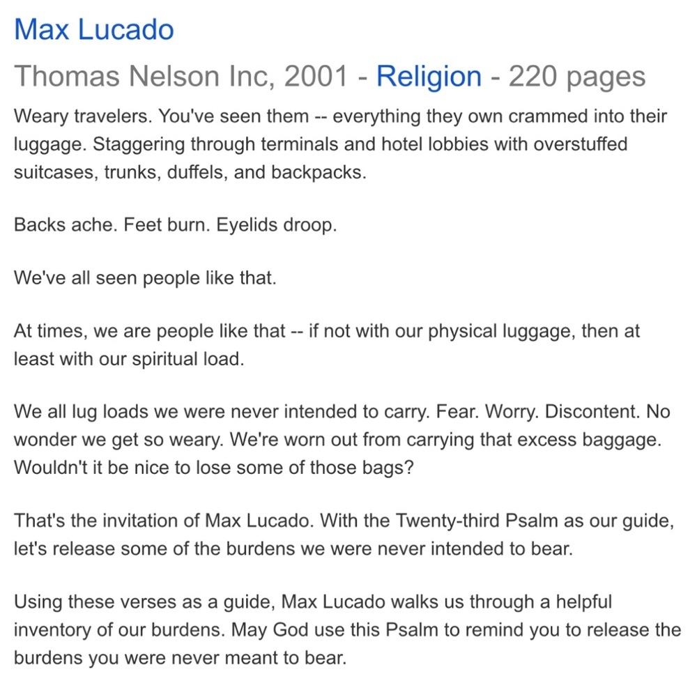 Traveling Light Release the Burdens You Were Never Intended to Bear Max Lucado - Picture 5 of 11